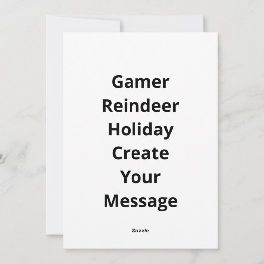 Cartoon Oh Deer Funny Reindeer Holiday Gamer Gift Feestdagenkaart (Achterkant)