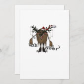 Cartoon Oh Deer Funny Reindeer Holiday Gamer Gift Feestdagenkaart (Voorkant / Achterkant)