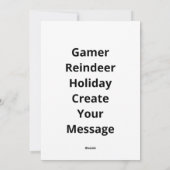 Cartoon Oh Deer Funny Reindeer Holiday Gamer Gift Feestdagenkaart (Achterkant)