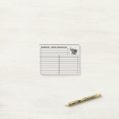 Cartoon olifant te doen lijst - gepersonaliseerd post-it® notes (Op bureau)