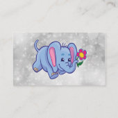 Cartoon olifant visitekaartje (Achterkant)