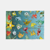 Cartoon onderwater fleece deken (Voorkant (Horizontaal))
