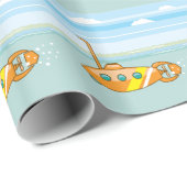 cartoon onderzeeboot cadeaupapier (Rol Hoek)