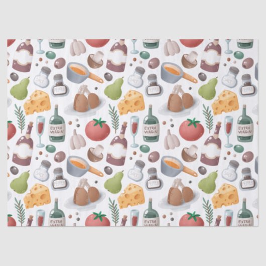 Cartoon ontkoppeling van voedsel en Drink Tissuepapier (Voorkant)