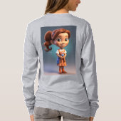 Cartoon ontwerp T-shirt Meisje (Achterkant)