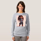 Cartoon ontwerp T-shirt Meisje (Voorkant volledig)