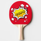 Cartoon OOPS en SMASH Tafeltennisbatje (Achterkant)