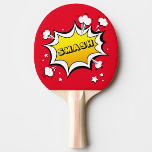 Cartoon OOPS en SMASH Tafeltennisbatje
