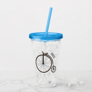 Cartoon op wiel met hoge wielaandrijving acryl drinkbeker