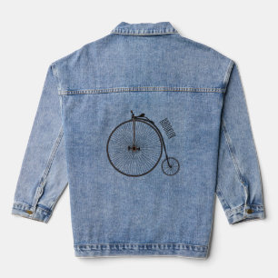 Cartoon op wiel met hoge wielaandrijving denim jacket