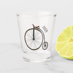 Cartoon op wiel met hoge wielaandrijving shot glas