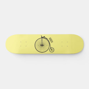 Cartoon op wiel met hoge wielaandrijving skateboard