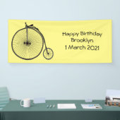 Cartoon op wiel met hoge wielaandrijving spandoek (Beurs)