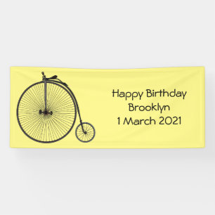 Cartoon op wiel met hoge wielaandrijving spandoek