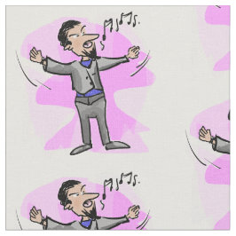 Cartoon opera mannetjeszanger kleurstof stof