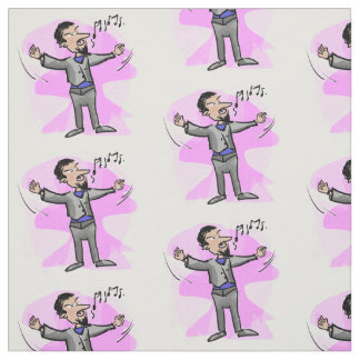 Cartoon opera mannetjeszanger kleurstof stof