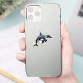 Cartoon orka sticker (Telefoon)