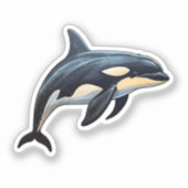 Cartoon orka sticker (Voorkant)