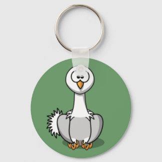 Cartoon Ostrich Sleutelhanger