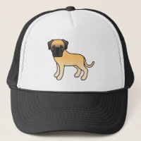 Cartoon Oud Engelse Mastiff Hond in Reebruine Vach