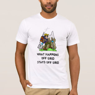 Cartoon Outdoorwandelen off-Grid T-shirt aanpassen