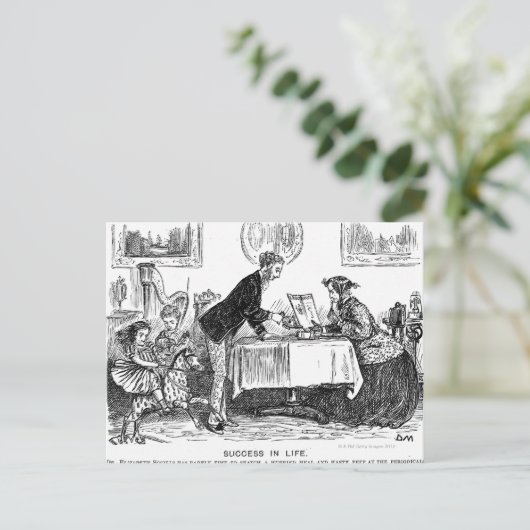 Cartoon over Elizabeth Garrett Anderson, eerst Briefkaart (Staand voorkant)