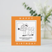 Cartoon over vertrouwelijk afvalbeheer kaart (Staand voorkant)