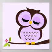 Cartoon Owl Children's Wall Art Poster (Voorkant)
