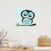 Cartoon Owl Children's Wall Art Poster (Keuken)