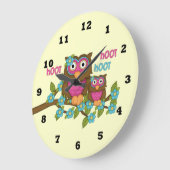Cartoon Owl Clock Grote Klok (Hoek)