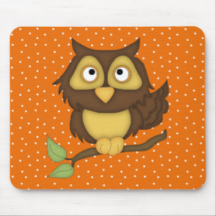 Cartoon Owl (tan) Muismat