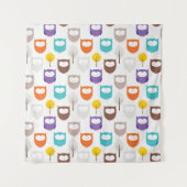 Cartoon Owls Wandkleed (Voorkant)