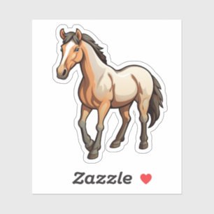 Cartoon paard illustratie sticker