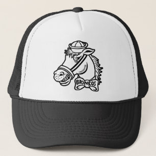 Cartoon Paarden Bronc Broncos Trucker Pet