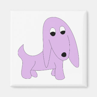 Cartoon paarse hond  magneet