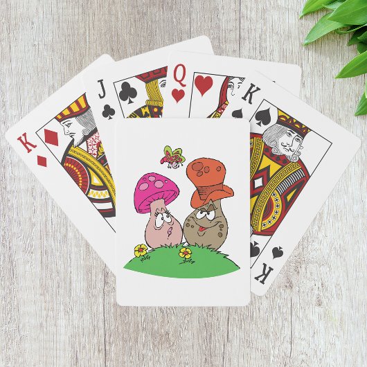 Cartoon Paddenstoelen Speelkaarten