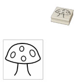Cartoon Paddestoel Rubber Stamp Rubberstempel (Gestempeld)