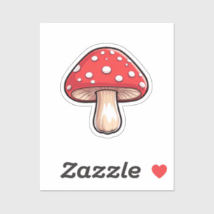 Cartoon paddestoel sticker