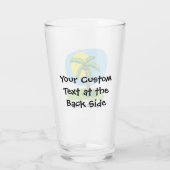 Cartoon palmbomen glas (Achterkant)