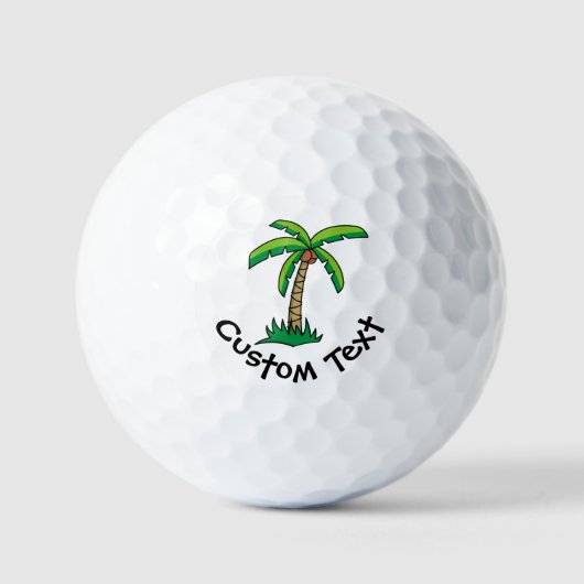 Cartoon palmboom golfballen (Voorkant)