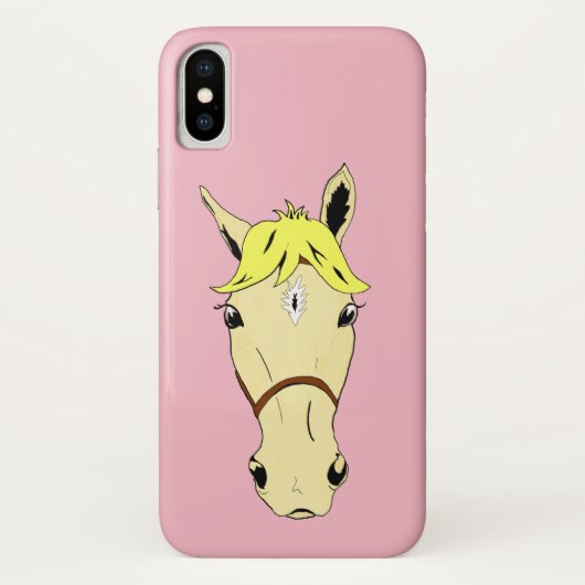Cartoon Palomino Pony roze Case-Mate iPhone Case (Achterkant)