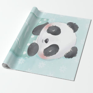 Cartoon Panda   Cute Panda is in zakje Cadeaupapier
