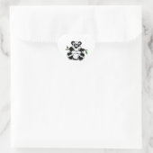 Cartoon Panda Hart Sticker (Tas)