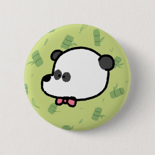Cartoon Panda Pin Ronde Button 5,7 Cm (Voorkant)