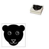 Cartoon Panther Gezicht Rubber Stamp Rubberstempel (Gestempeld)
