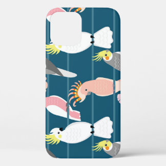 Cartoon papegaaien: Schattige naadloos patroon iPhone 12 Hoesje