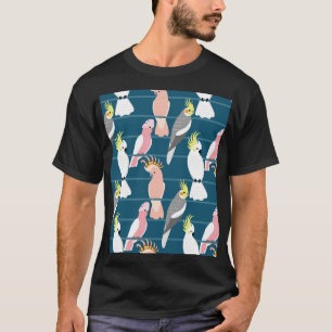 Cartoon papegaaien: Schattige naadloos patroon T-shirt