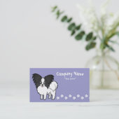 Cartoon Papillon Visitekaartje (Staand voorkant)