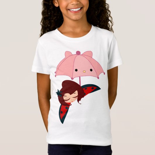 cartoon paraplu van kawaii t-shirt (Voorkant)