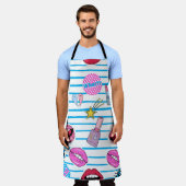 Cartoon patch badges: pop art. schort (Gedragen)